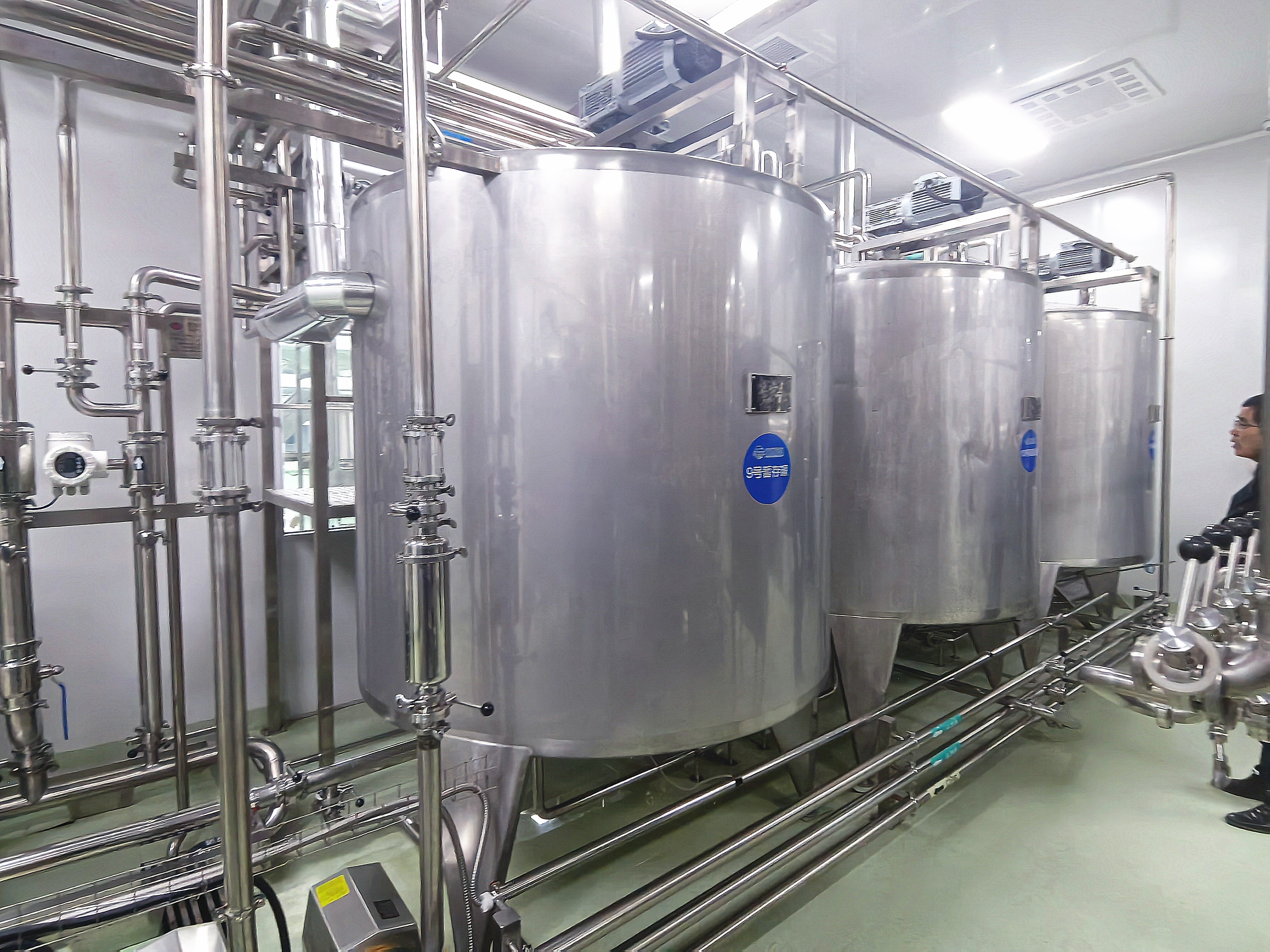 Am&eacute;nagement de l'installation de production de lait UHT