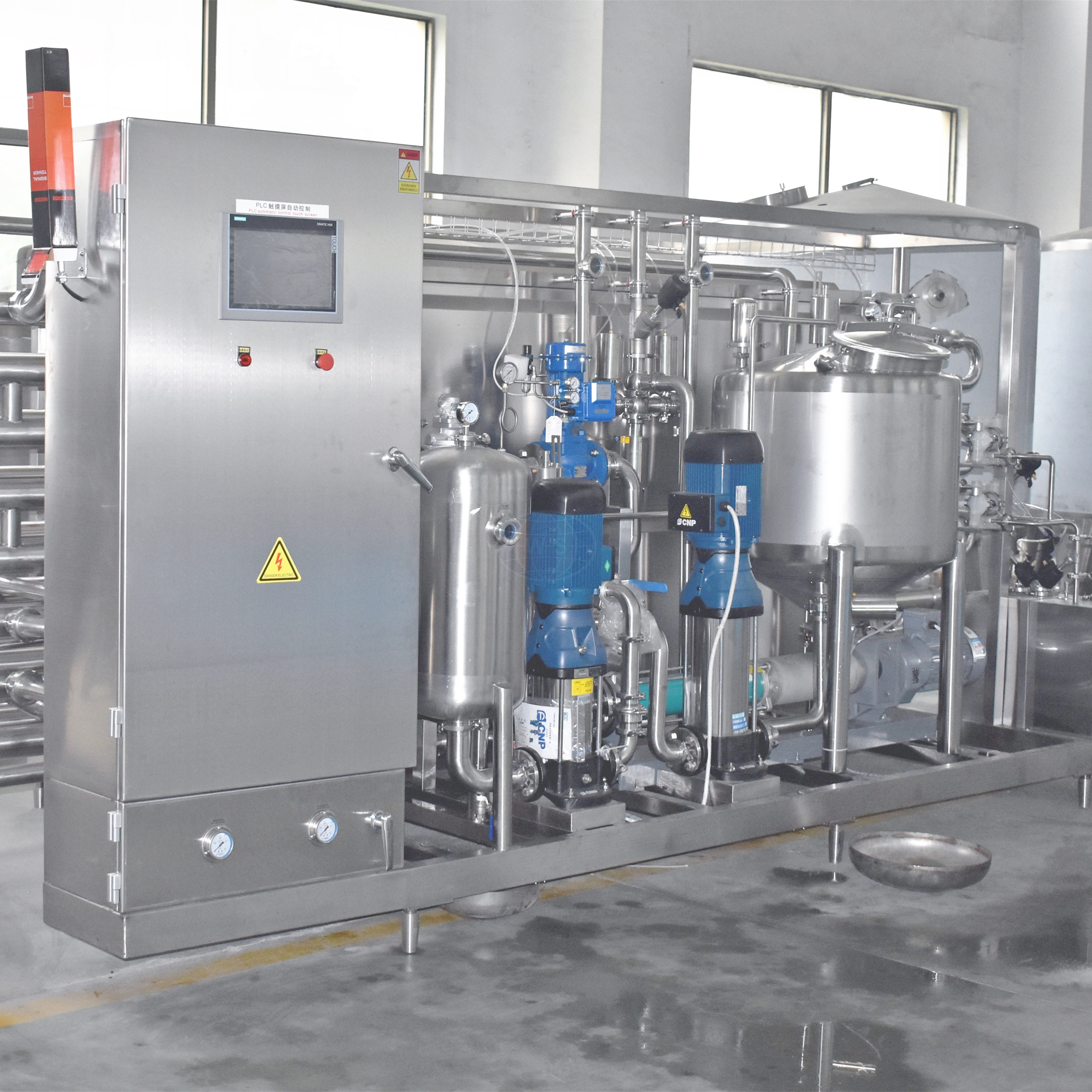 Usine de transformation du lait UHT